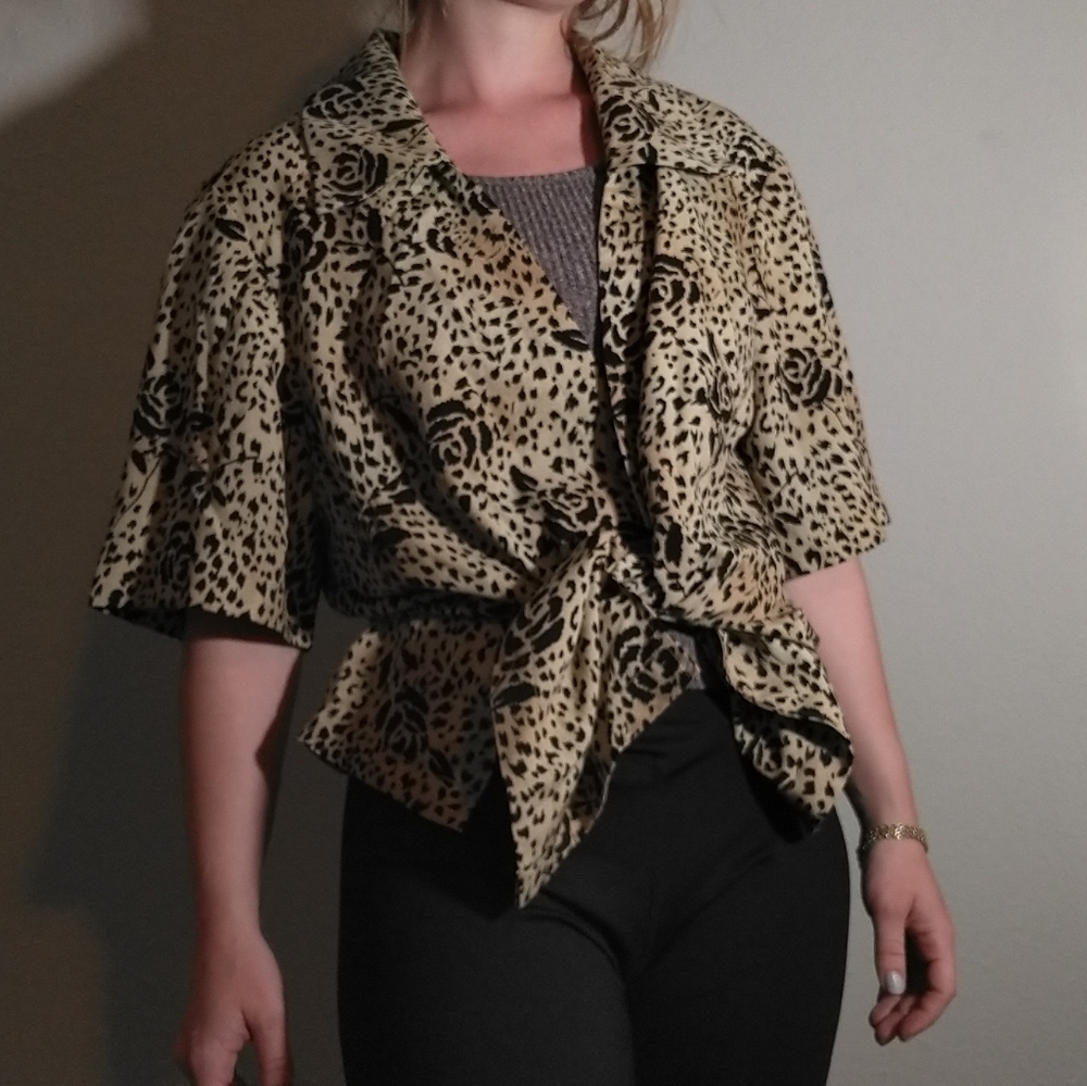Leopard/animal print shirt